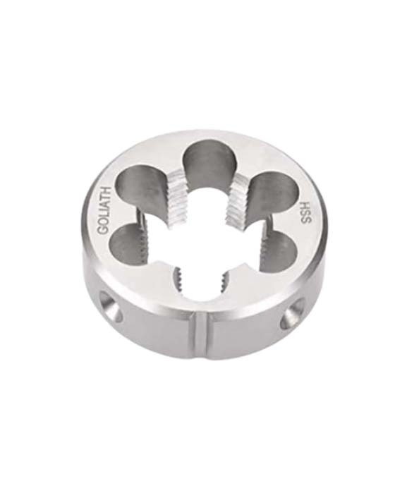 Goliath BSPT HSS Circular Solid Button Die - AIMS Industrial Supplies