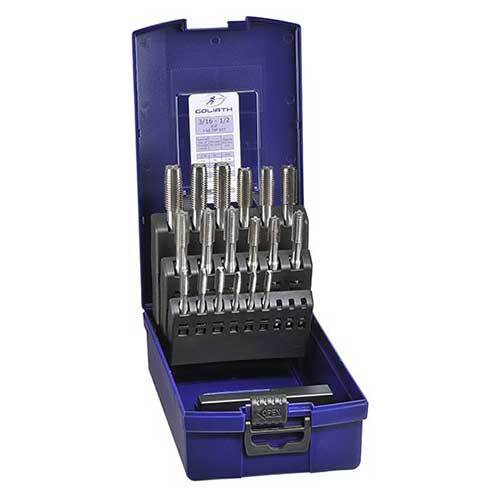 Goliath ETDS05 3/16" - 1/2" BSF Tap Set - HSS, - AIMS Industrial Supplies