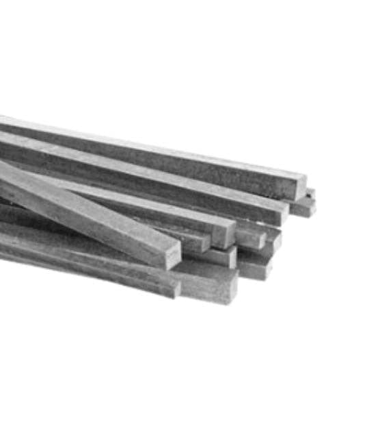 Goliath Metric Rectangular Key Steel - Zinc Coated - AIMS Industrial Supplies