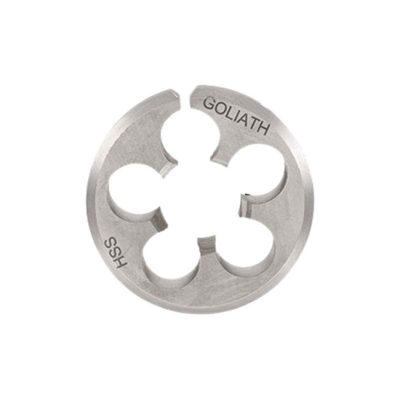 Goliath No. 6 x 32 UNC 13/16" HSS Left Hand Circular Split Button Die