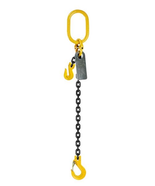 Grade 80 Chainsling 6mm x 4m 1 Leg W/ Clevis Grab Shortner & Sling Hook