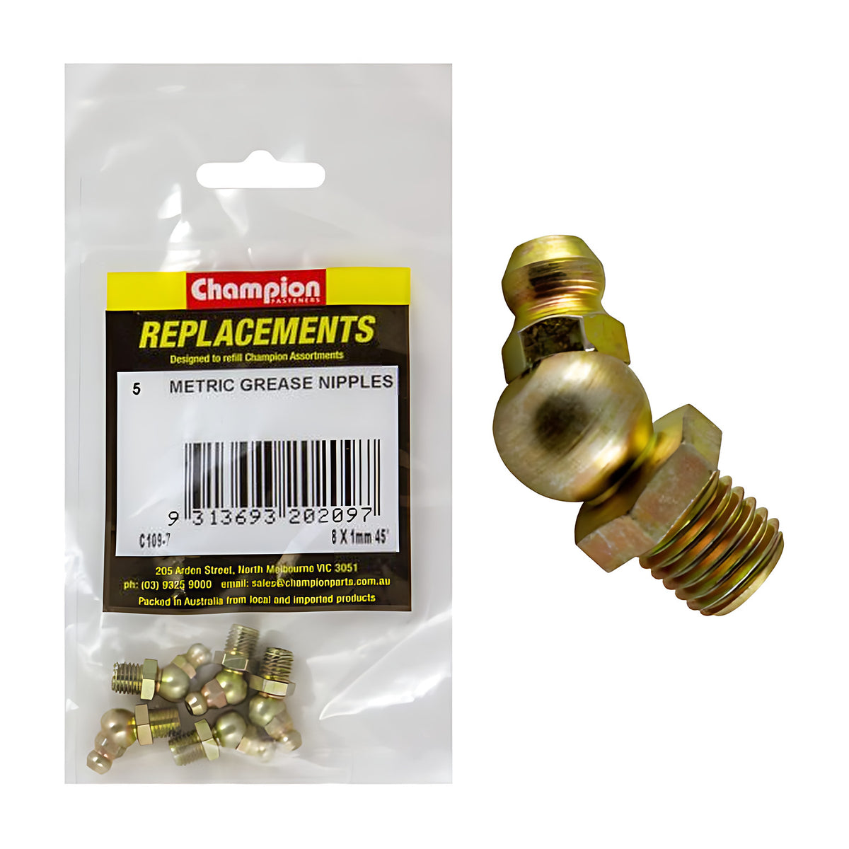 Grease Nipple Metric Refill 45°