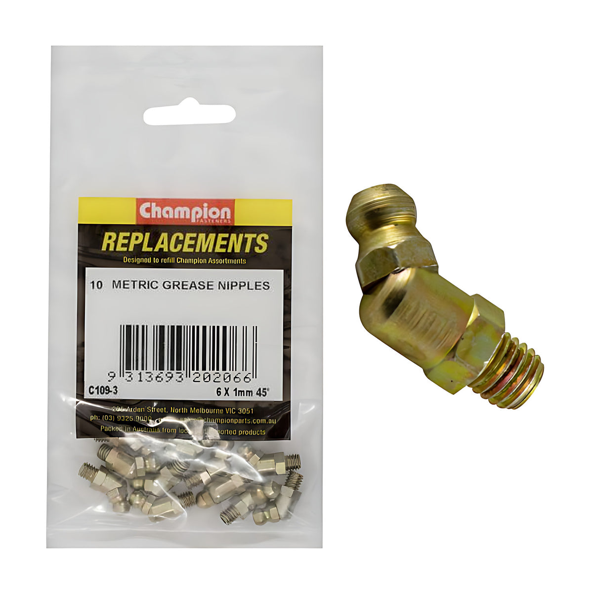 Grease Nipple Metric Refill 45°