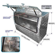 Grip® 1210 x 500 x 800mm Reflex Angle Aluminium Tool Box1