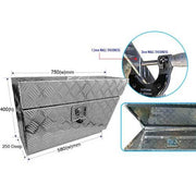 Grip® 750 x 250 x 400mm Aluminium Under Ute Tool Box Right Side1