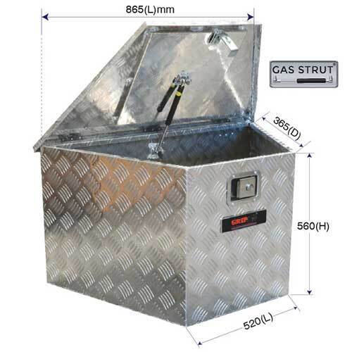 Grip® Aluminium Trailer / Caravan A-Frame Box 865/520 x 365 x 560mm2