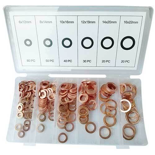 Grip® Brass Washer Assortment Metric Set, 240 Pieces1