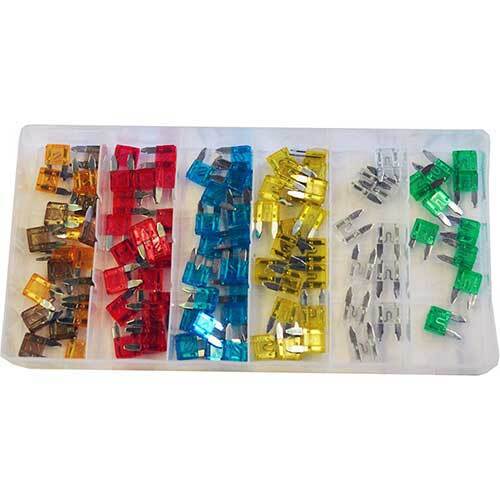 Grip® Mini Auto Fuse Set (5, 7.5, 10, 15, 20, 25, 30 Amps), 100 Pieces1