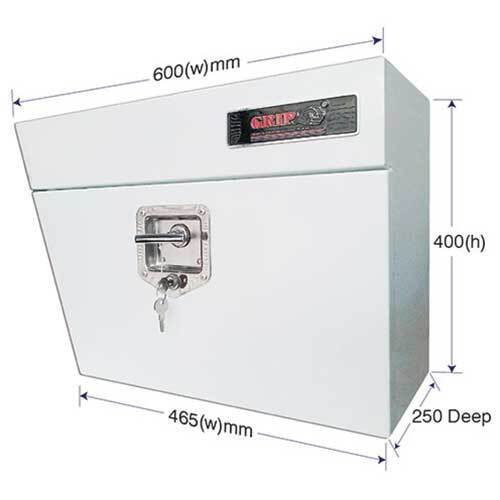 Grip® Steel Under Ute Tool Box Left Hand Side 600 x 250 x 400mm1