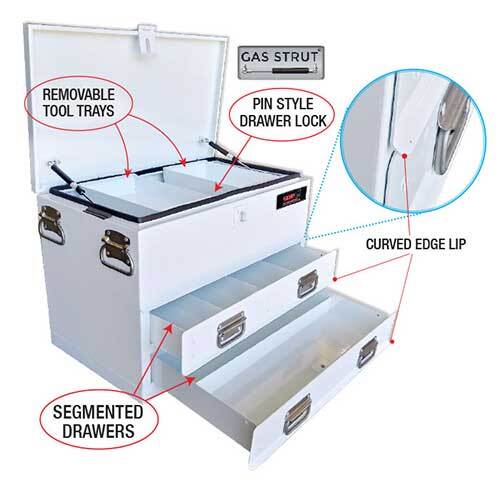 Grip® Steel Ute Tool Box 702 x 404 x 480mm (2 Drawer)1