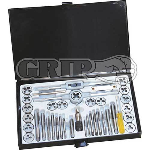 Grip® Tungsten Tap and Die Imperial Set, 40 Pieces1