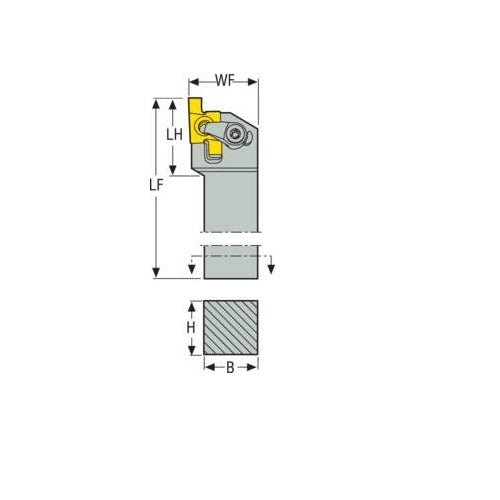 Grooving Toolholder Clamp - Cranked (CER/L) - AIMS Industrial Supplies