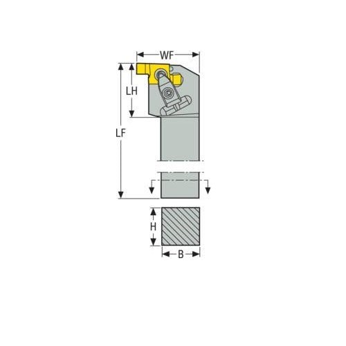 Grooving Toolholder Clamp - Cranked - Heavy Duty (CEAR/L) - AIMS Industrial Supplies