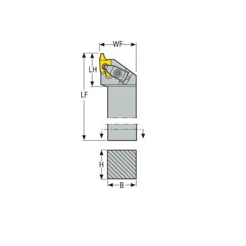 Grooving Toolholder Clamp - Cranked - Heavy Duty (CER/L) - AIMS Industrial Supplies