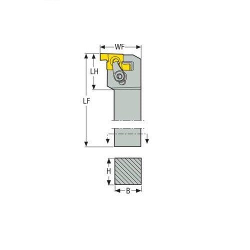 Grooving Toolholder Clamp - Deep Grooving (CEAR/L) - AIMS Industrial Supplies