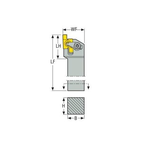 Grooving Toolholder Clamp - Deep Grooving (CER/L) - AIMS Industrial Supplies