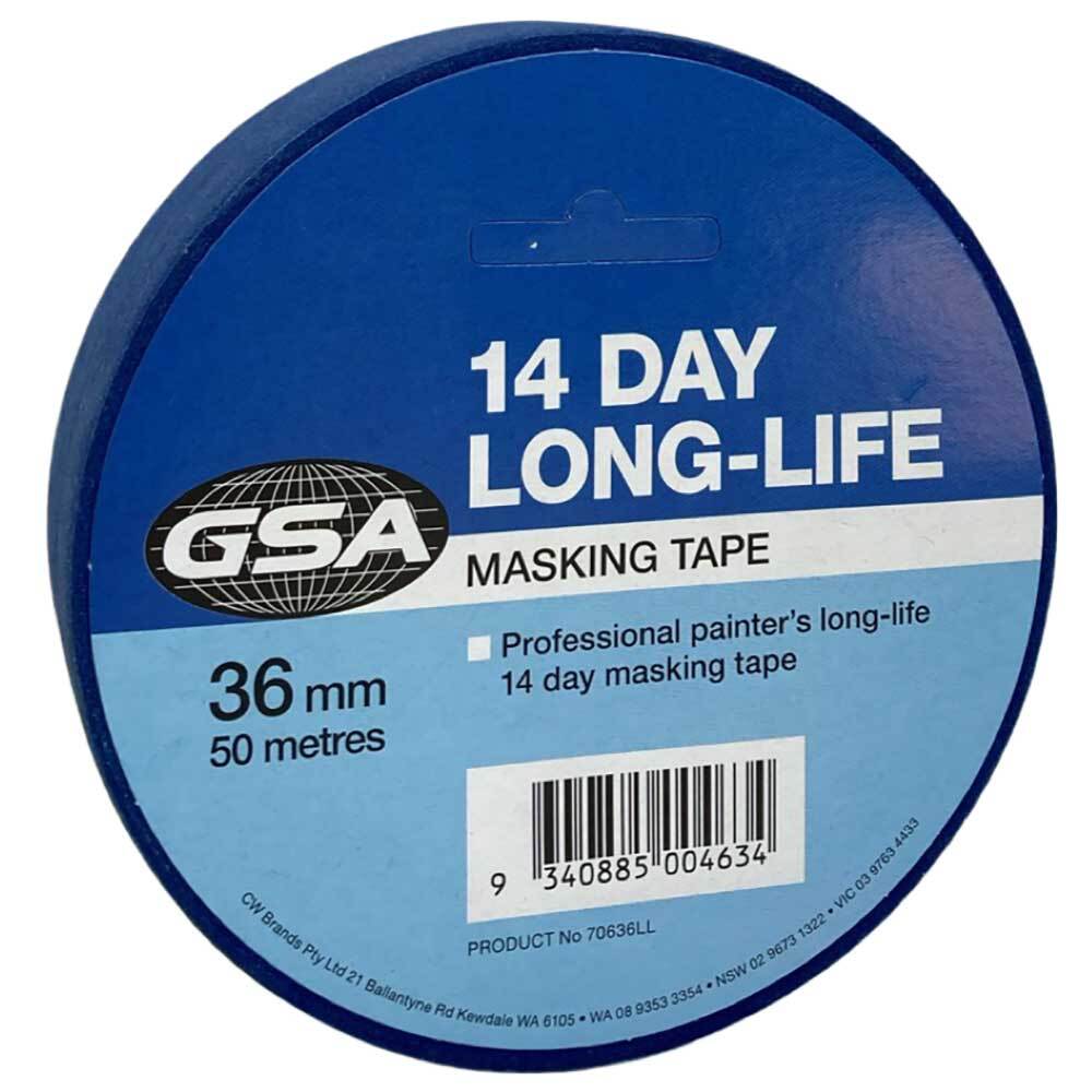 GSA Long Life Blue Masking Tape 36mm x 50m