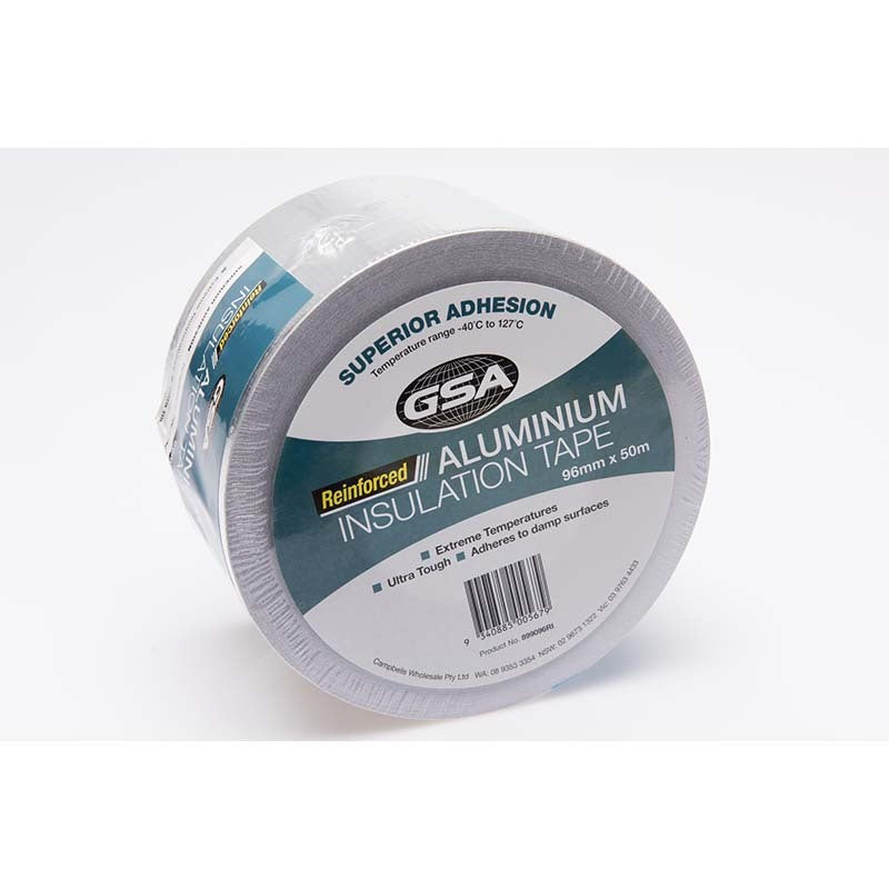 GSA Reinforced Aluminium Foil Insulation Tape 96mm x 50m