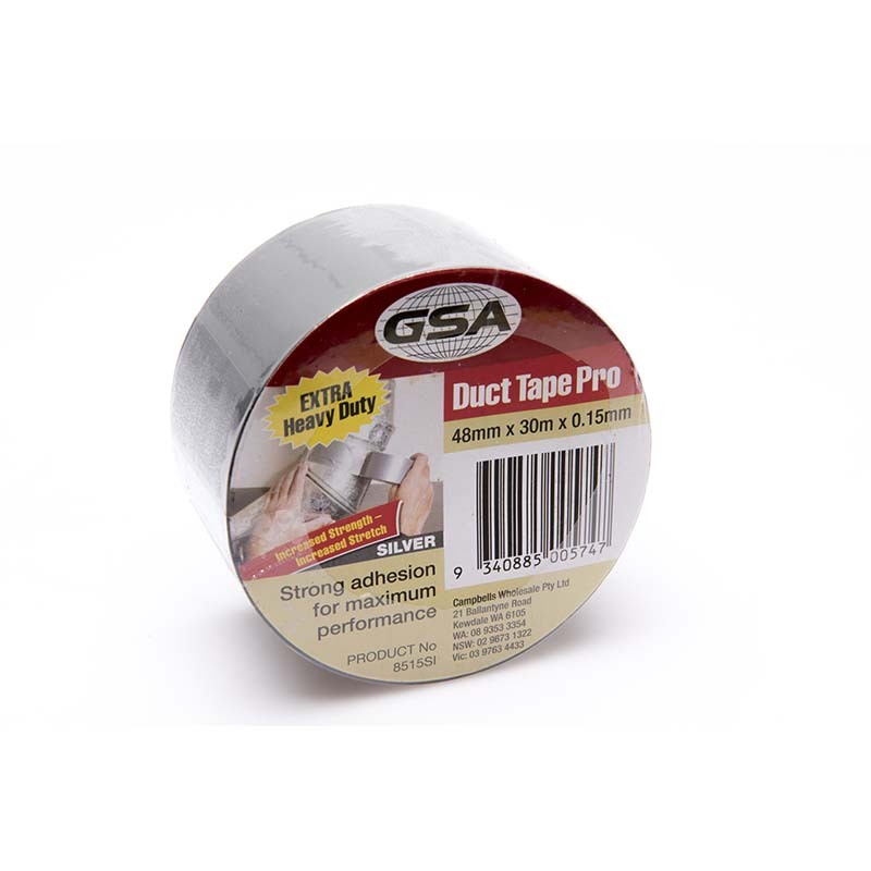 GSA Trade Strength Duct Tape Pro Silver 0.15mm - 48mm x 30m