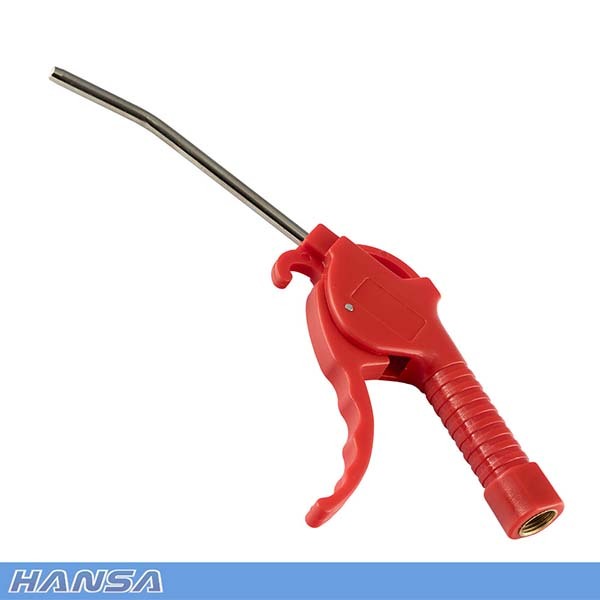 Hansa HBG-BTS Air Blow Gun Short 1/4" Brass Thread 4"- 100mm Angled Shaft