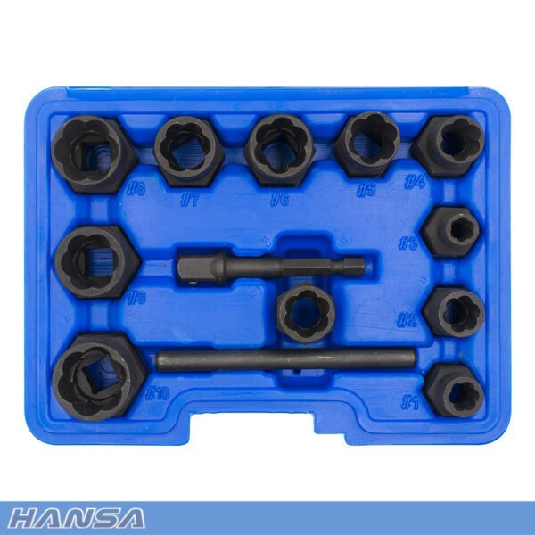 Hansa HHES-1 Hex Extractor Set, 13 Pieces - AIMS Industrial Supplies
