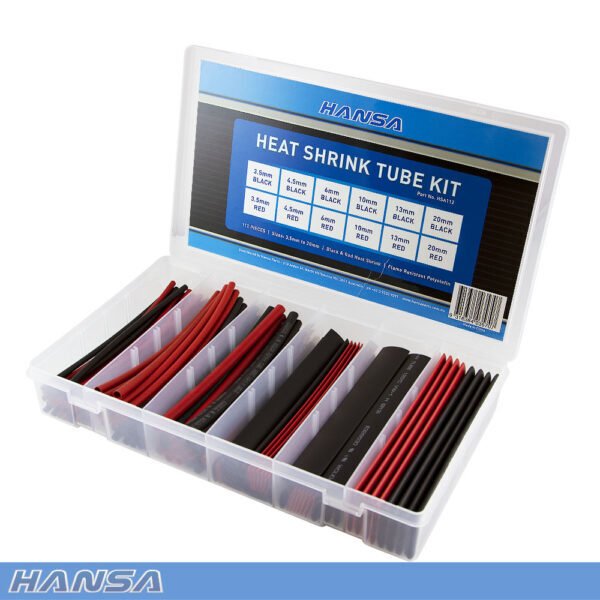 Hansa HSA112 Heat Shrink Tube Kit - 112 Pieces - AIMS Industrial Supplies