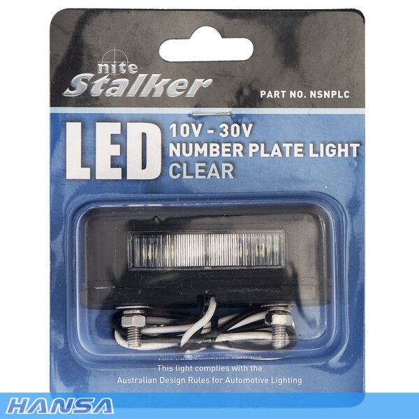 Hansa NSNPLC Nite Stalker Number Plate Light Clear - AIMS Industrial Supplies