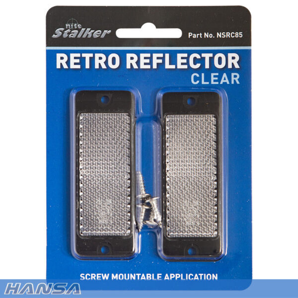 Hansa NSRC85 Nite Stalker Retro Reflector Clear Self Adhesive 85mm