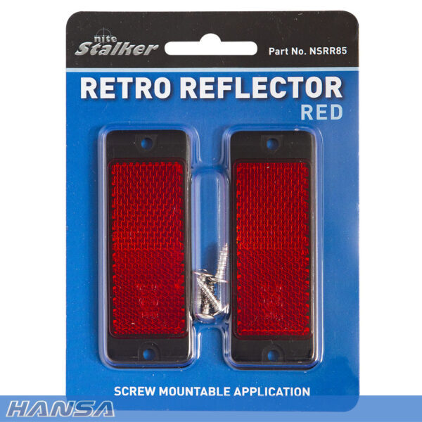 Hansa NSRR85 Nite Stalker Retro Reflector Red Self Adhesive 85mm