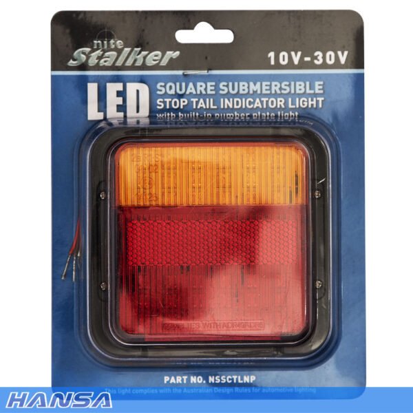 Hansa NSSCTLNP Nite Stalker Sq Combo S/T/I With NP - Number Plate - AIMS Industrial Supplies