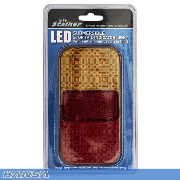 Hansa NSTLNP12 Nite Stalker LED Trailer Light With Number Plate 12V - AIMS Industrial Supplies