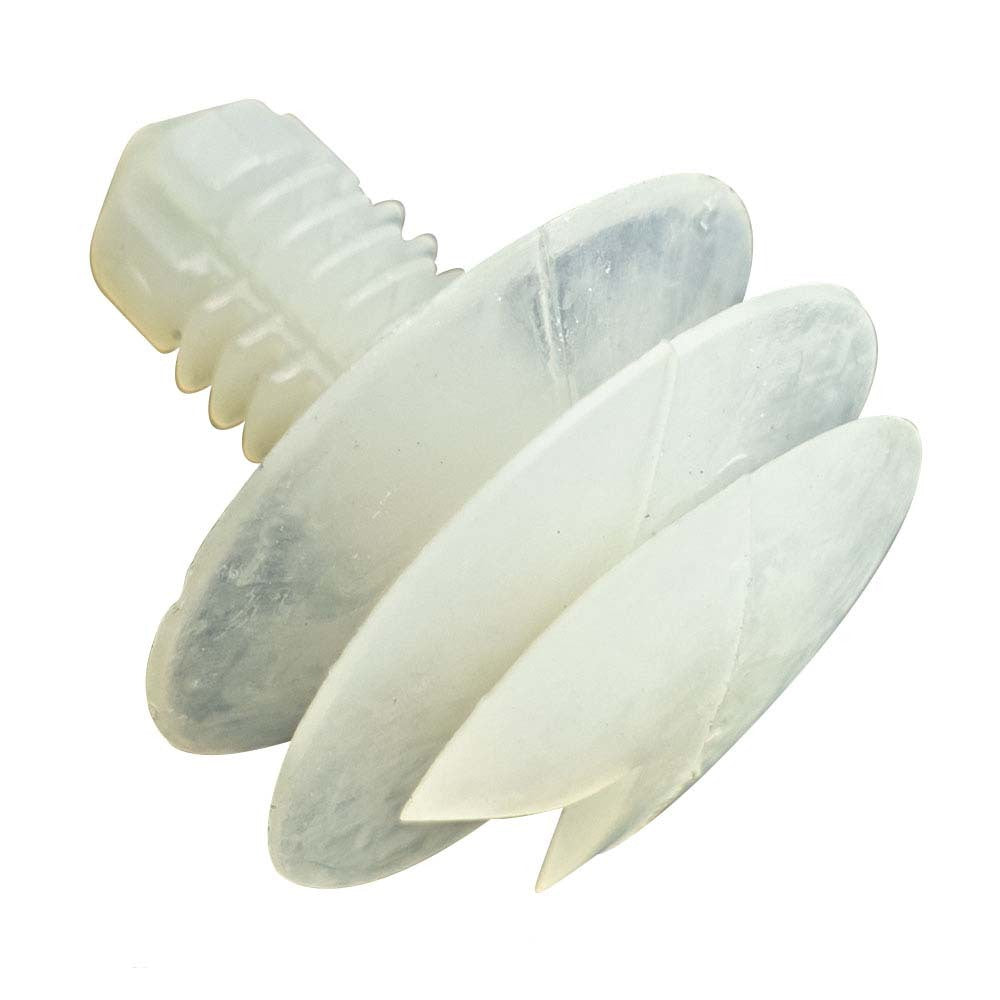 Hansa Trim Clip White 19.3 x. 21.5mm Head, 6.6 - 7.5mm Hole - 30/Pack