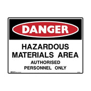 Hazardous Materials Area Authorised Personnel Only - AIMS Industrial Supplies