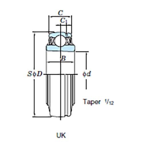 Heavy Wide Inner Ring Bearing Tapered Bore (UK) - AIMS Industrial Supplies