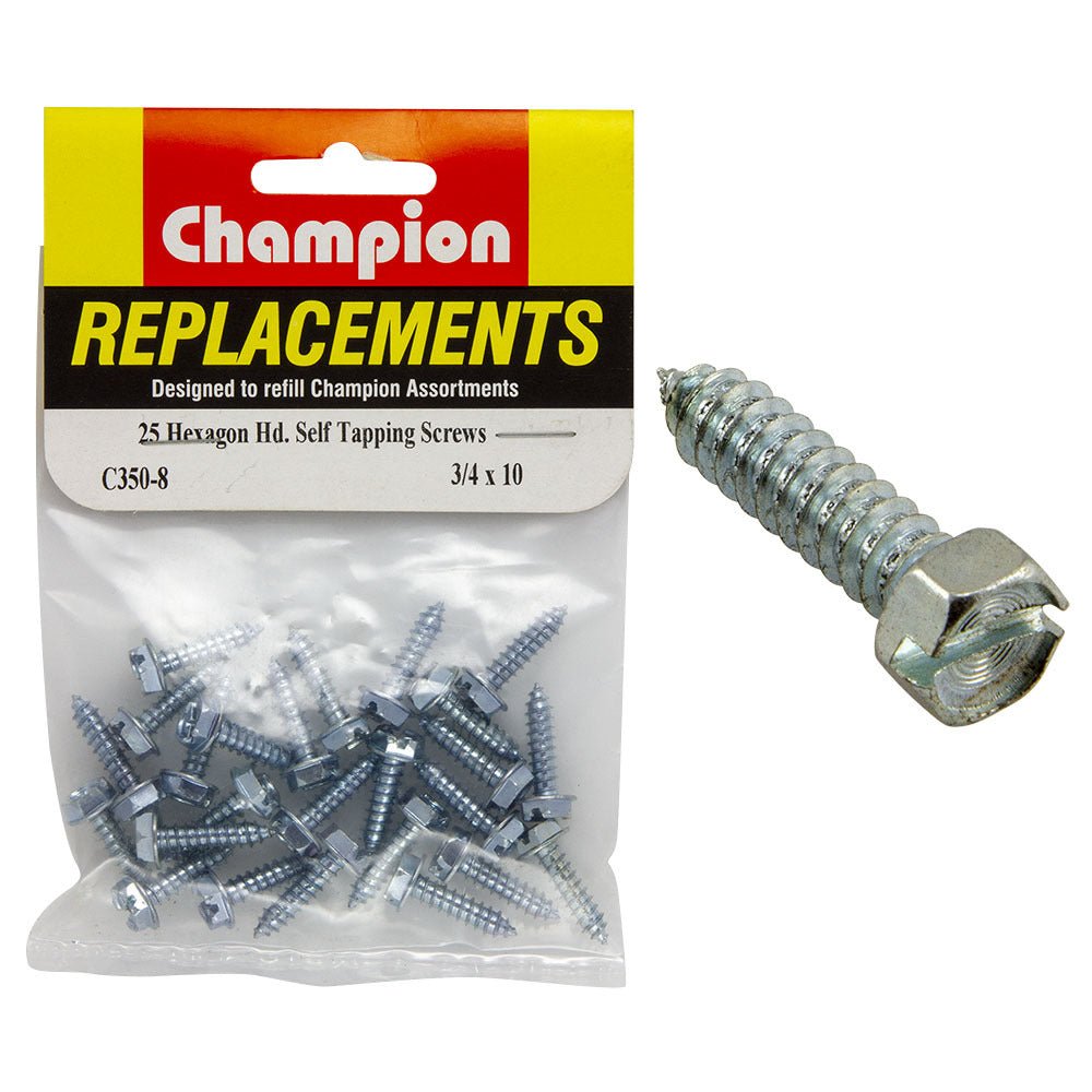 Hex Head Self Tapping Screw Assortment Refill - AIMS Industrial Supplies