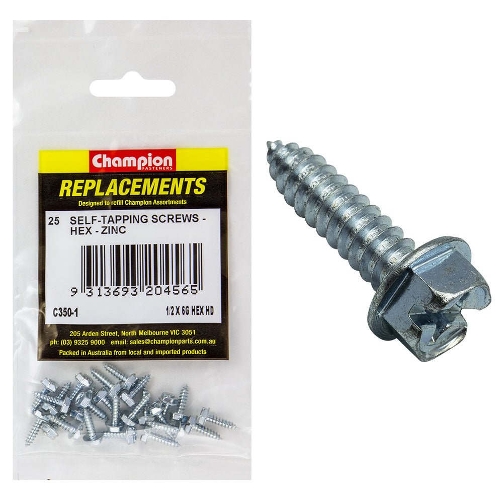 Hex Head Self Tapping Screw Assortment Refill - AIMS Industrial Supplies