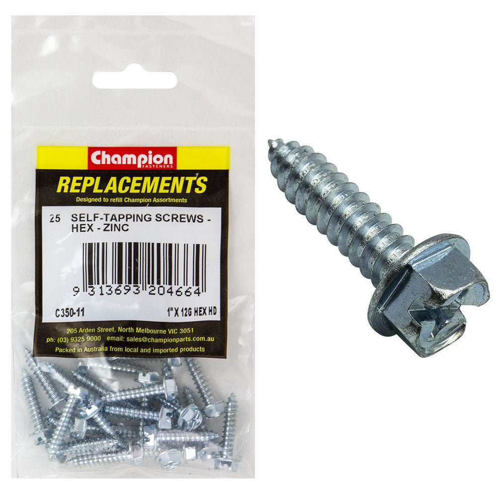 Hex Head Self Tapping Screw Assortment Refill - AIMS Industrial Supplies