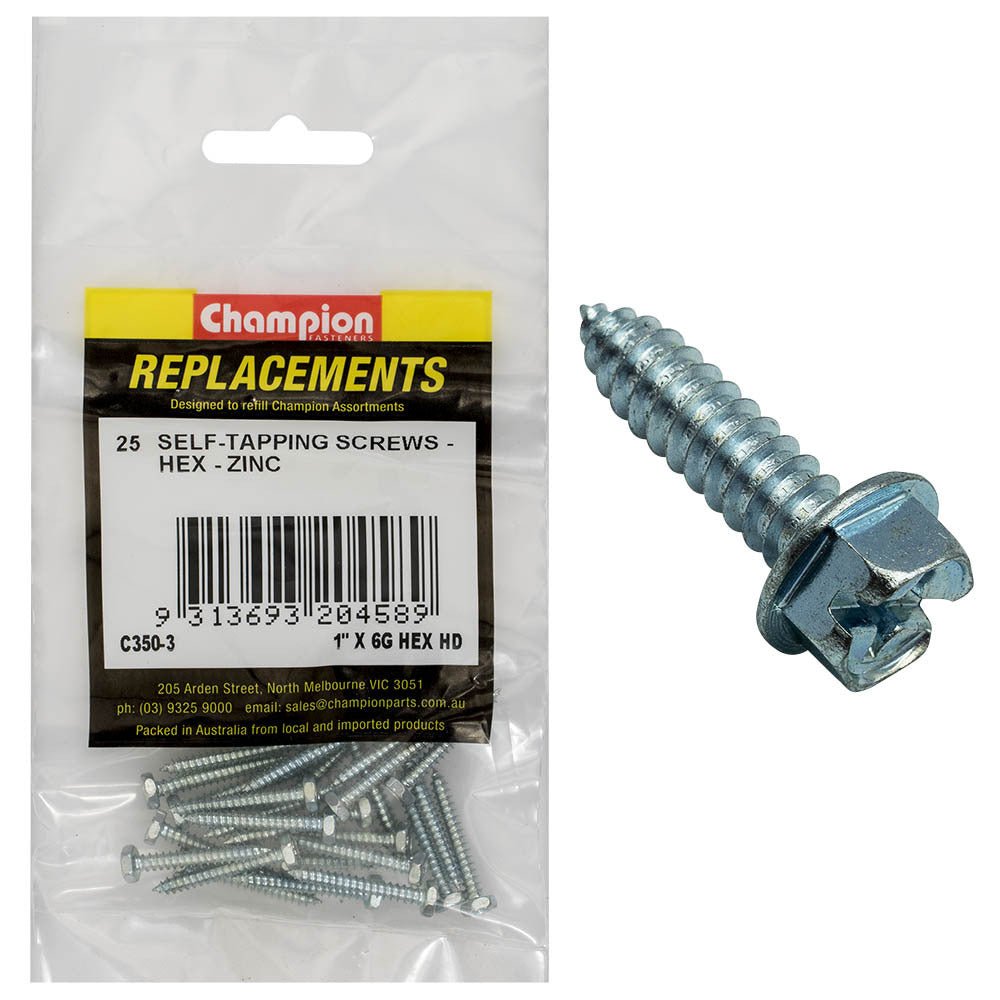 Hex Head Self Tapping Screw Assortment Refill - AIMS Industrial Supplies