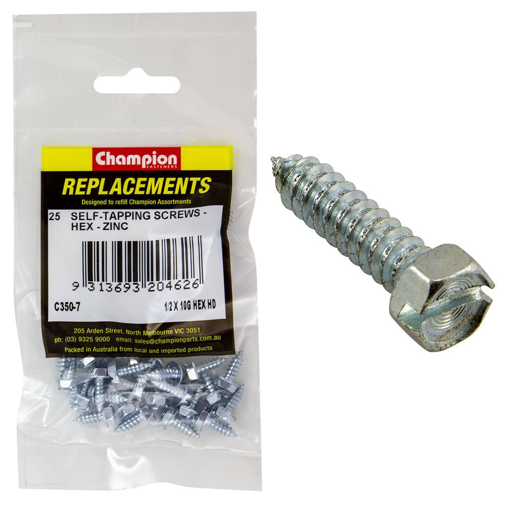 Hex Head Self Tapping Screw Assortment Refill - AIMS Industrial Supplies