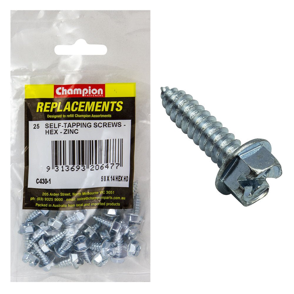 Hex Head Self Tapping Screw Assortment Refill - AIMS Industrial Supplies