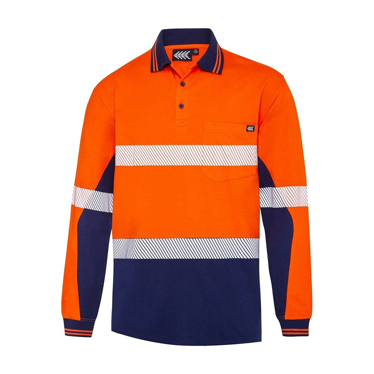 Hi - Vis Unisex Segmented Tape Vented Cotton Polo Shirt