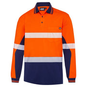 Hi - Vis Unisex Segmented Tape Vented Cotton Polo Shirt - AIMS Industrial Supplies