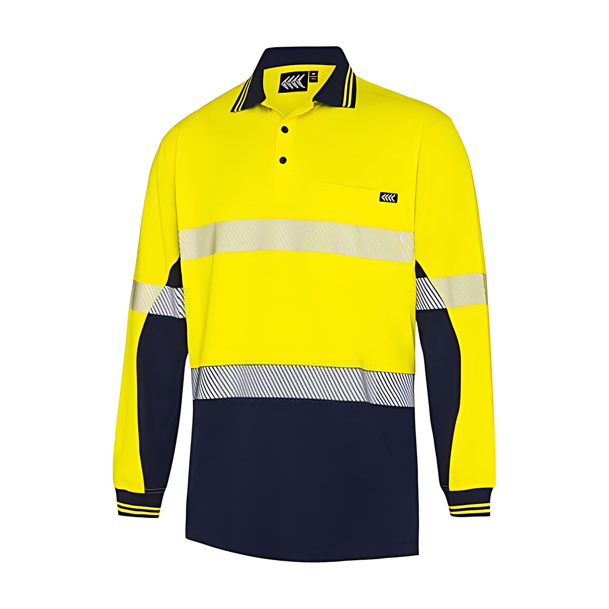 Hi - Vis Unisex Segmented Tape Vented Cotton Polo Shirt