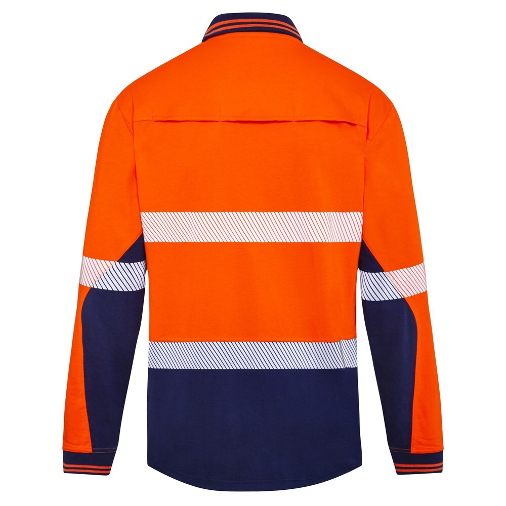 Hi-Vis Unisex Segmented Tape Vented Cotton Polo Shirt2