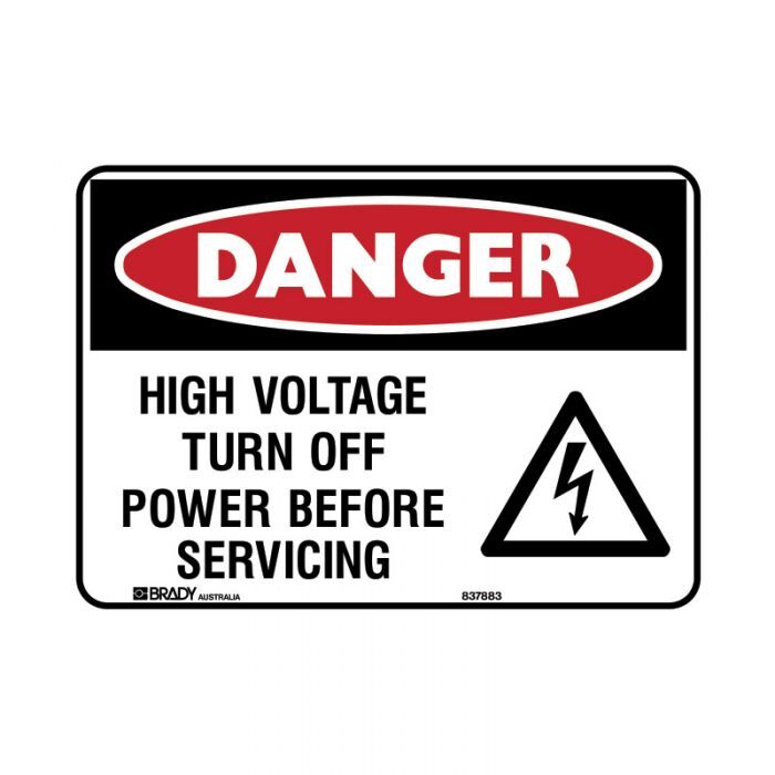 High Voltage Turn Off Power Before Servicing - AIMS Industrial Supplies