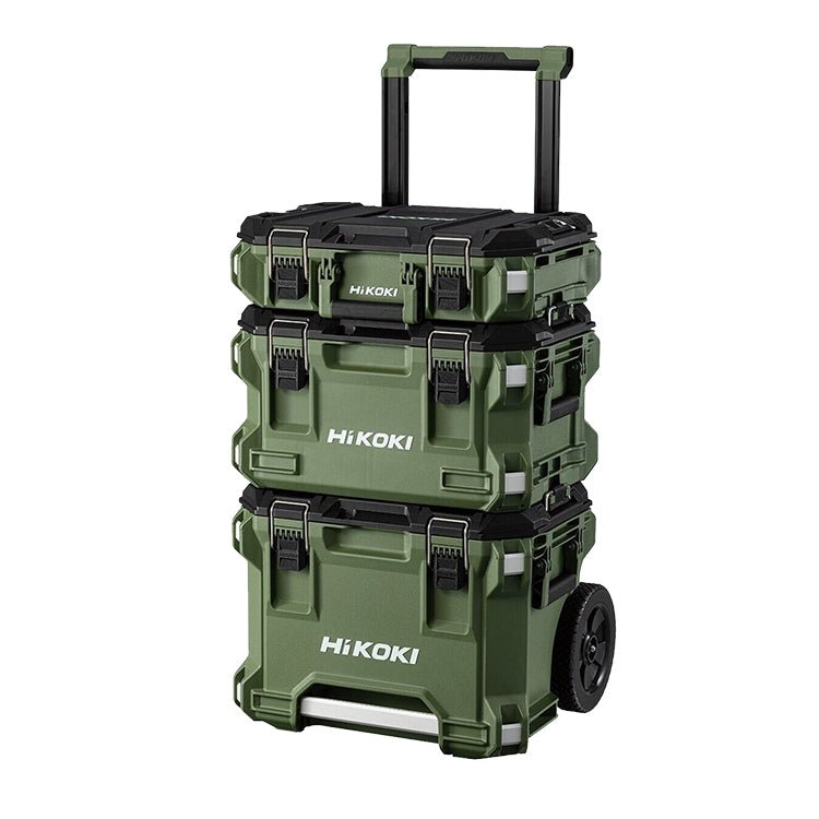 HiKOKI HIKCRUISERCOMBO Multi Cruiser Stackable Storage Tool Box W/ Wheels, 3 Pieces - AIMS Industrial Supplies