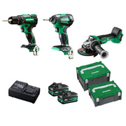 HiKOKI KC18DDBL2(HCZ) 18V Brushless Combo Kit, 3 Pieces1