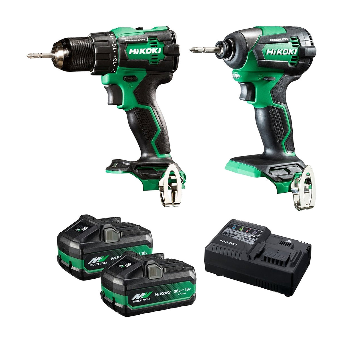 HiKOKI KC18DE(HAZ) 18V Brushless Combo Kit, 2 Pieces