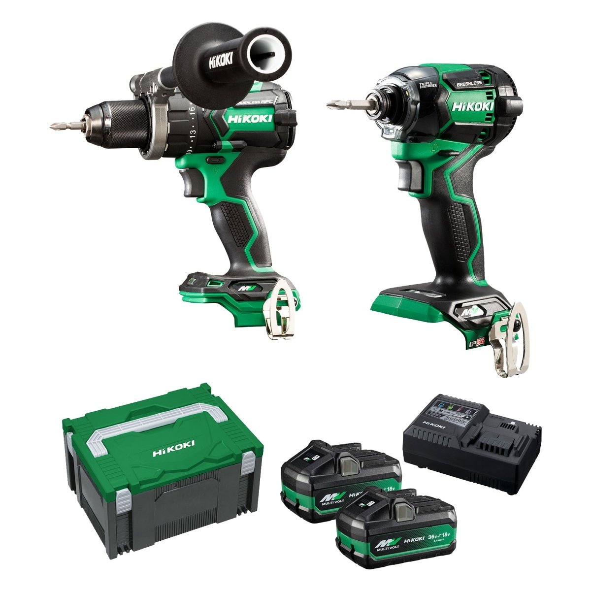 HiKOKI KC36DC(HRZ) 36V Brushless Combo Kit, 2 Pieces - AIMS Industrial Supplies