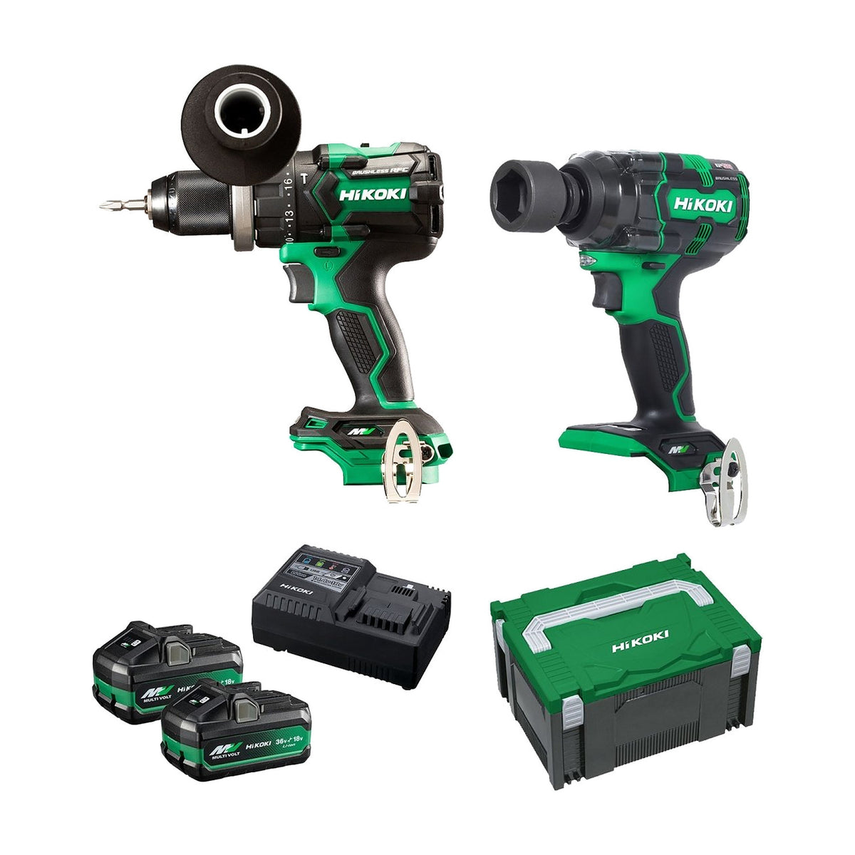 HiKOKI KC36DPL3(HRZ) 36V Brushless Combo Kit, 2 Pieces